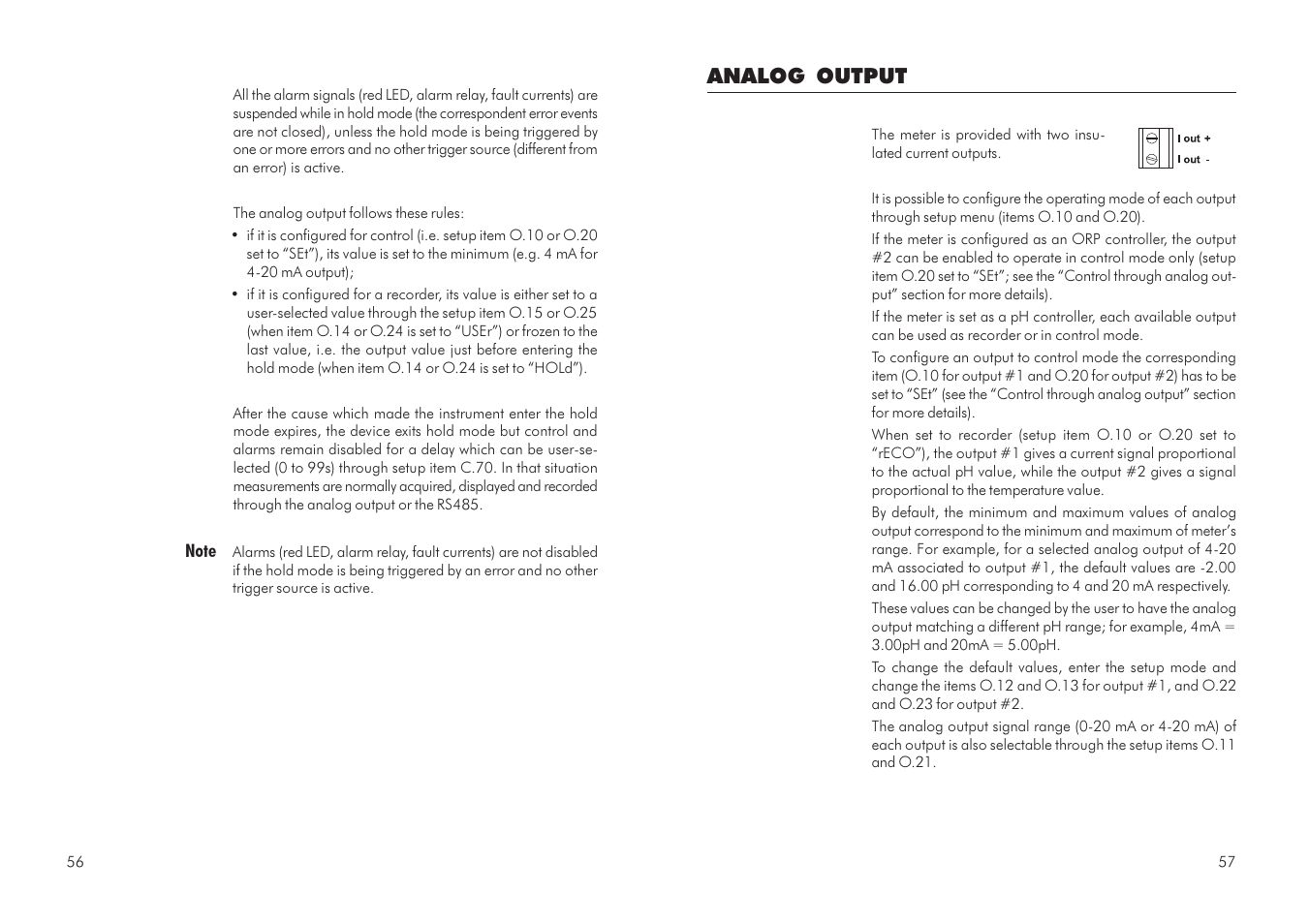 Analog output | Hanna Instruments HI 504 User Manual | Page 29 / 59