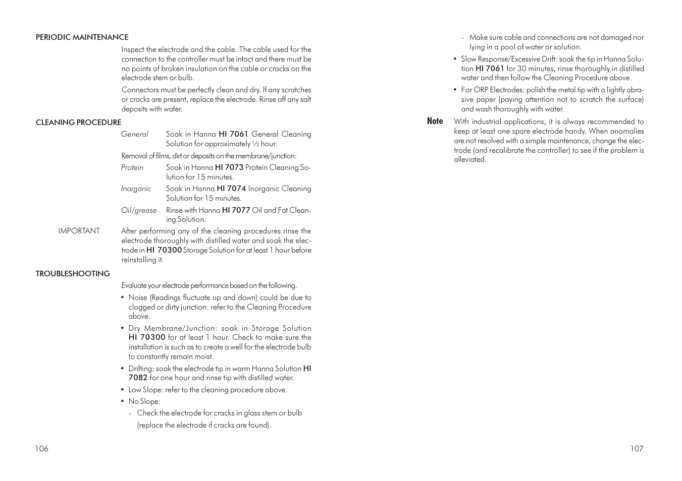 Hanna Instruments HI 504 User Manual | Page 54 / 59