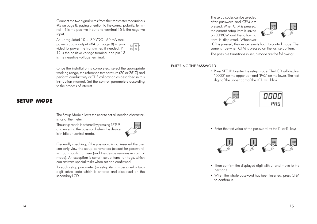 Setup mode | Hanna Instruments HI 23 User Manual | Page 8 / 31