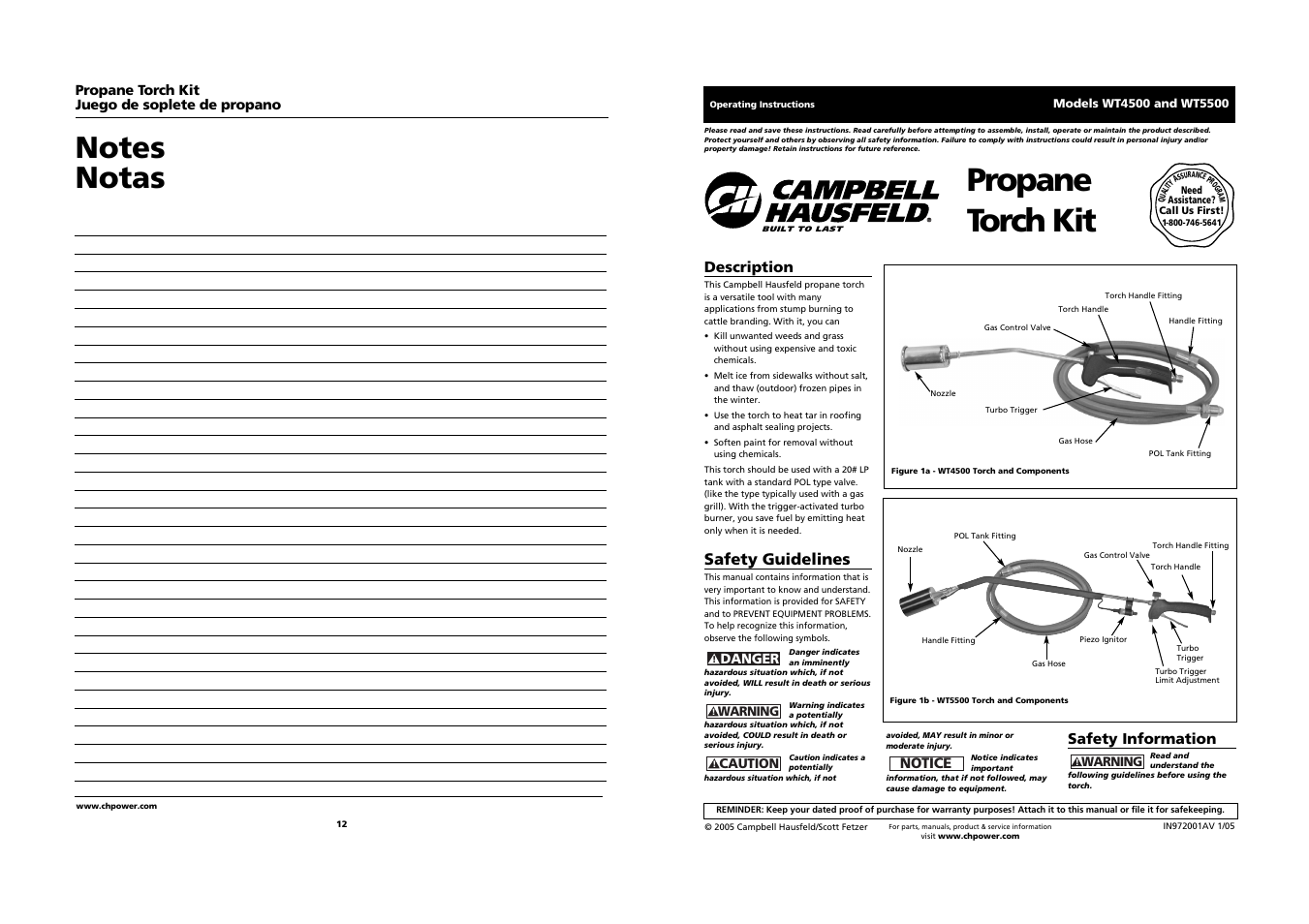 Campbell Hausfeld WT4500 User Manual | 6 pages