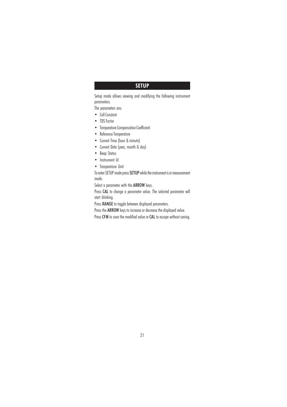 Hanna Instruments HI 2300 User Manual | Page 21 / 36
