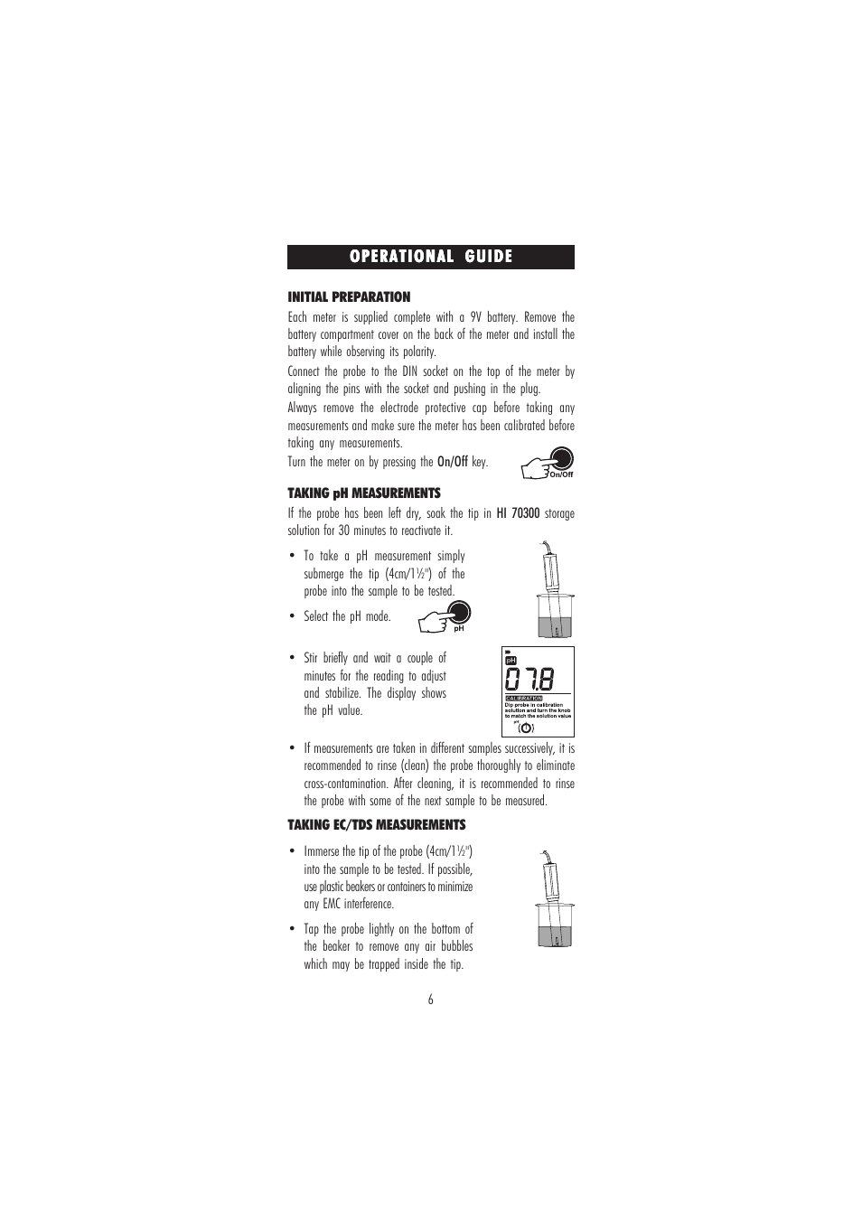 Hanna Instruments HI 9811 User Manual | Page 6 / 16
