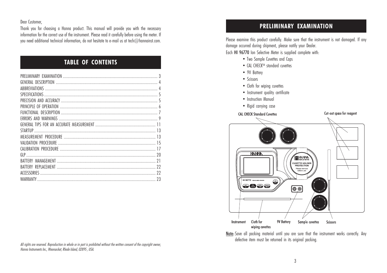 Hanna Instruments HI 96770 User Manual | Page 2 / 13