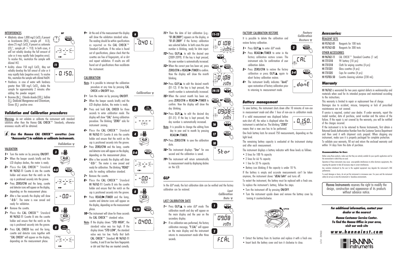 Hanna Instruments HI 96762 User Manual | Page 2 / 2