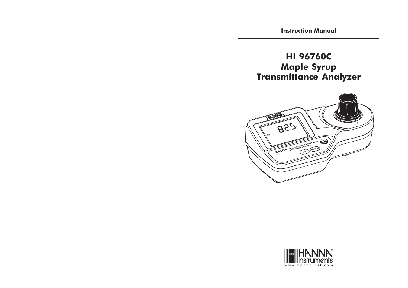 Hanna Instruments HI 96760 User Manual | 9 pages