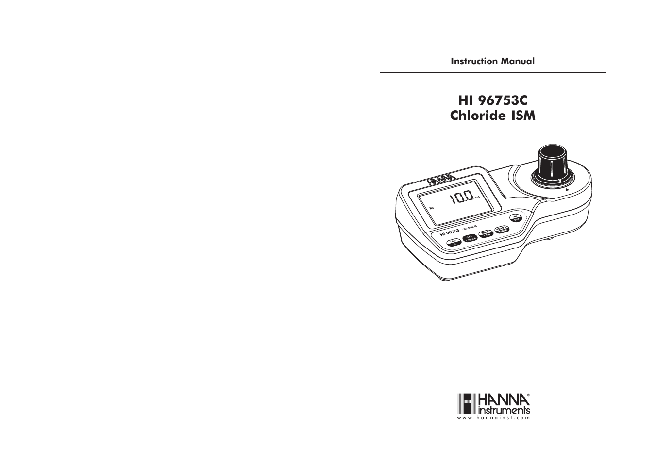 Hanna Instruments HI 96753 User Manual | 13 pages