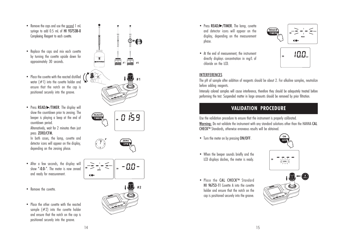 Validation procedure | Hanna Instruments HI 96753 User Manual | Page 8 / 13