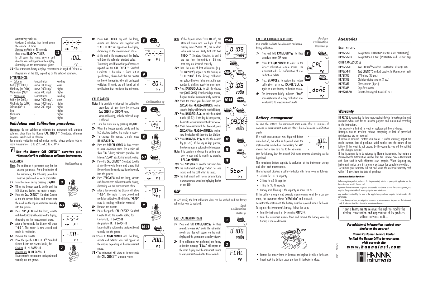 Hanna Instruments HI 96752 User Manual | Page 2 / 2