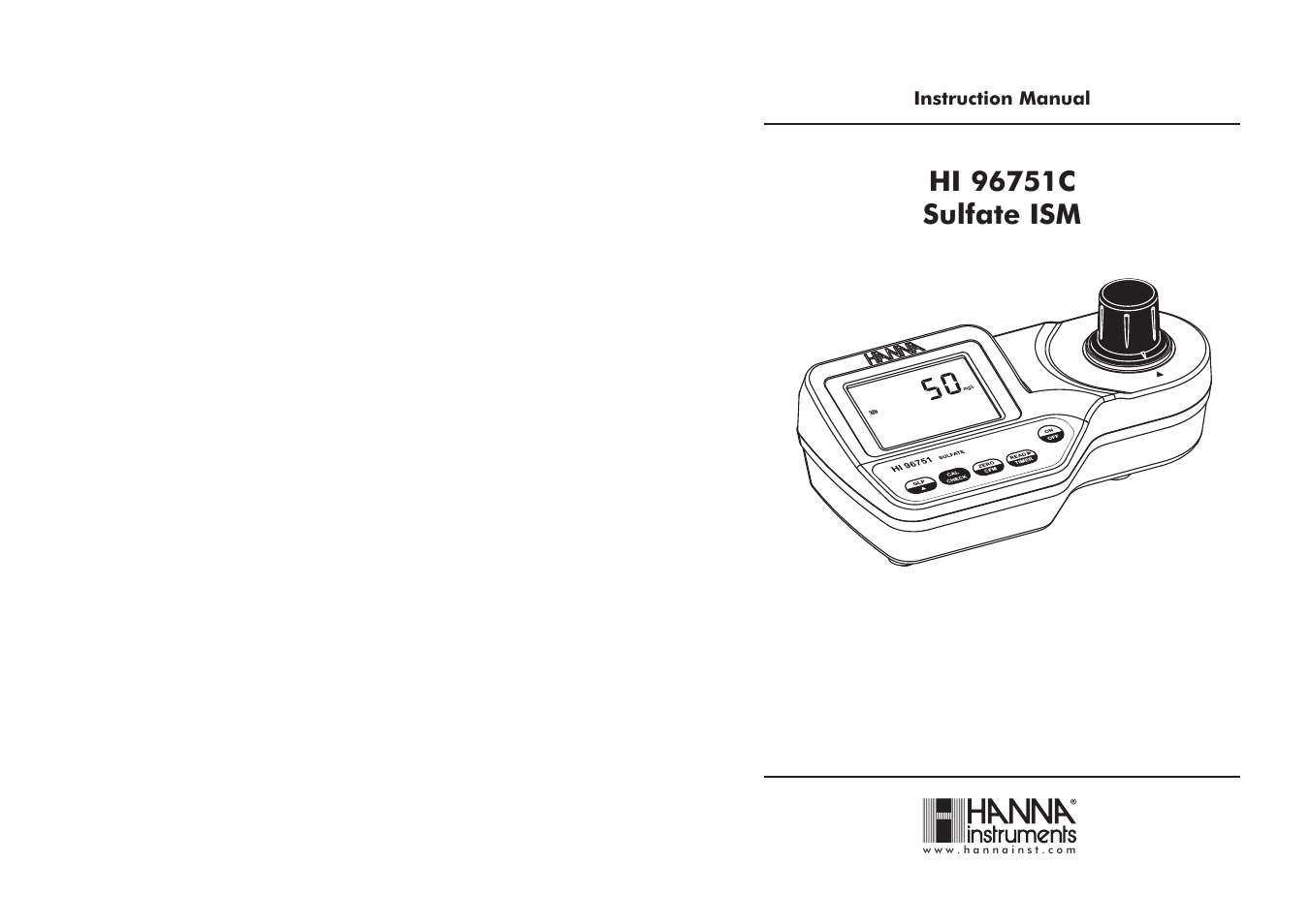 Hanna Instruments HI 96751 User Manual | 13 pages