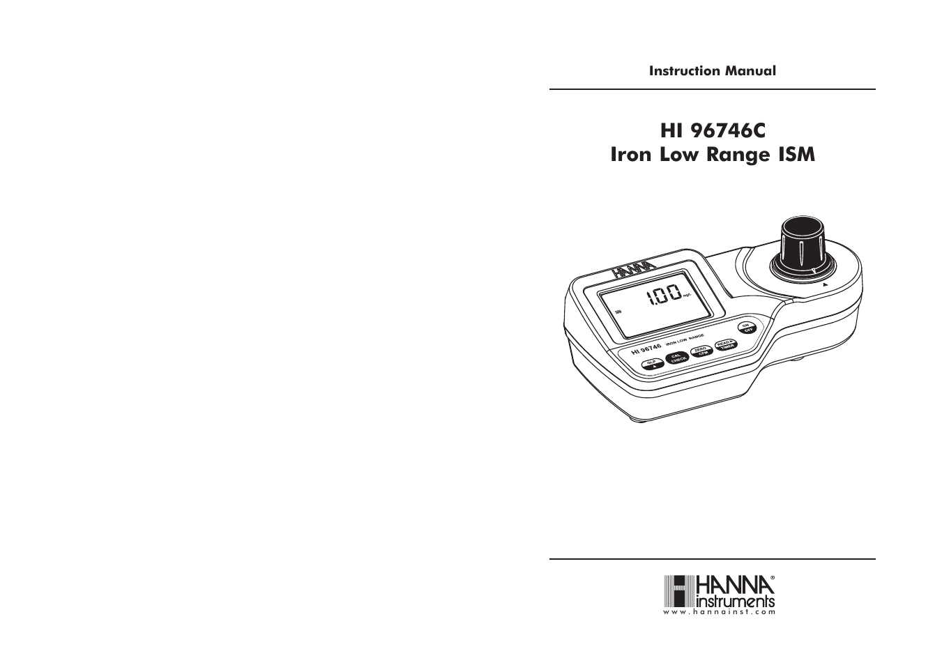 Hanna Instruments HI 96746 User Manual | 13 pages