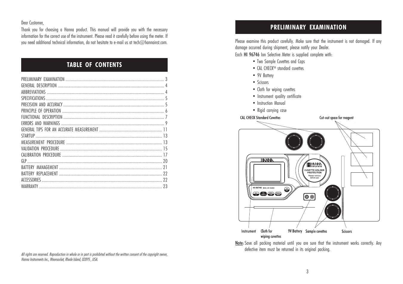 Hanna Instruments HI 96746 User Manual | Page 2 / 13