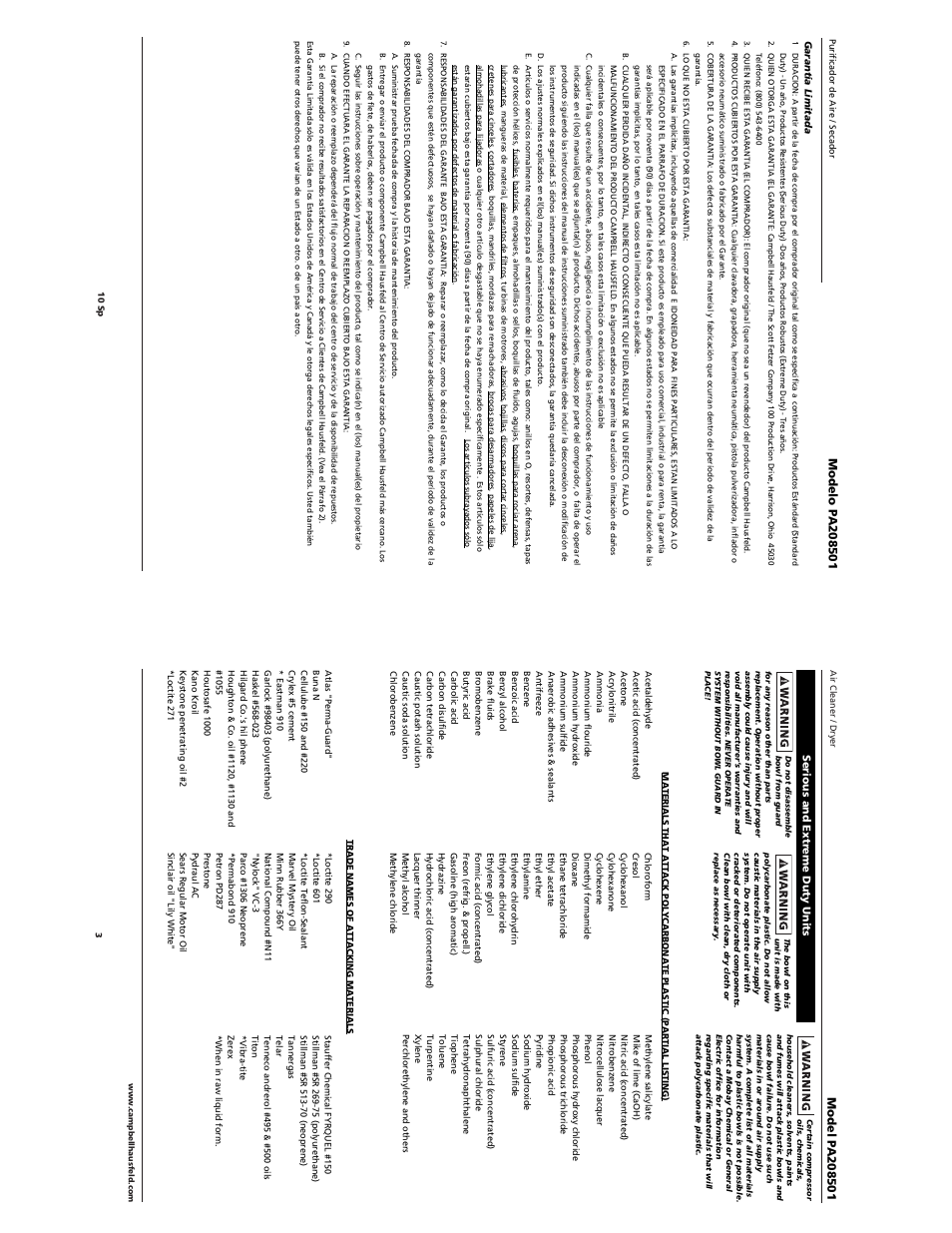 Campbell Hausfeld PA208501 User Manual | Page 14 / 17
