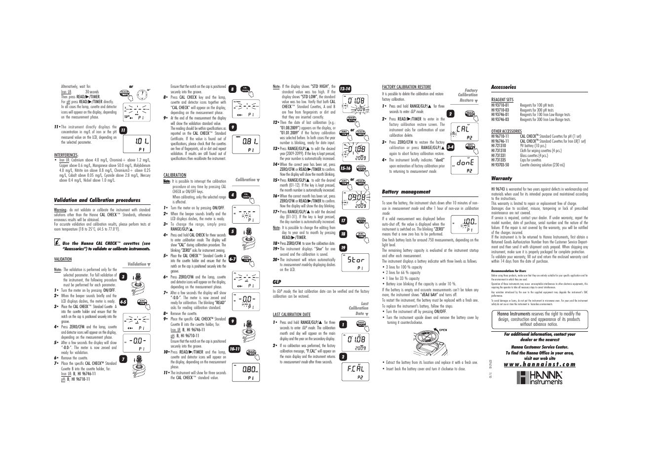 Hanna Instruments HI 96743 User Manual | Page 2 / 2