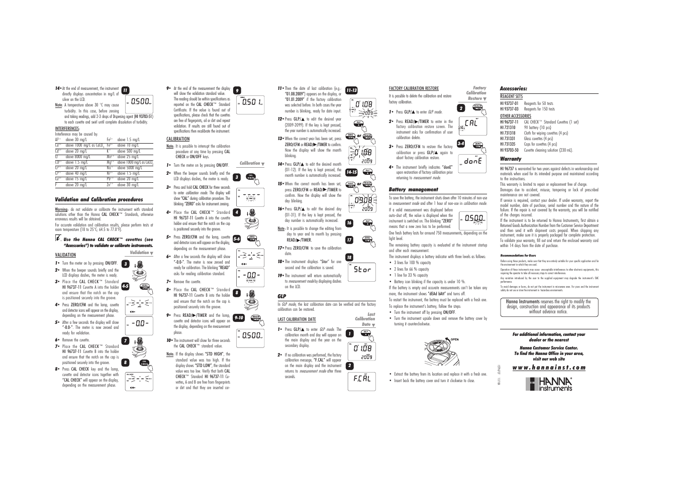 Hanna Instruments HI 96737 User Manual | Page 2 / 2
