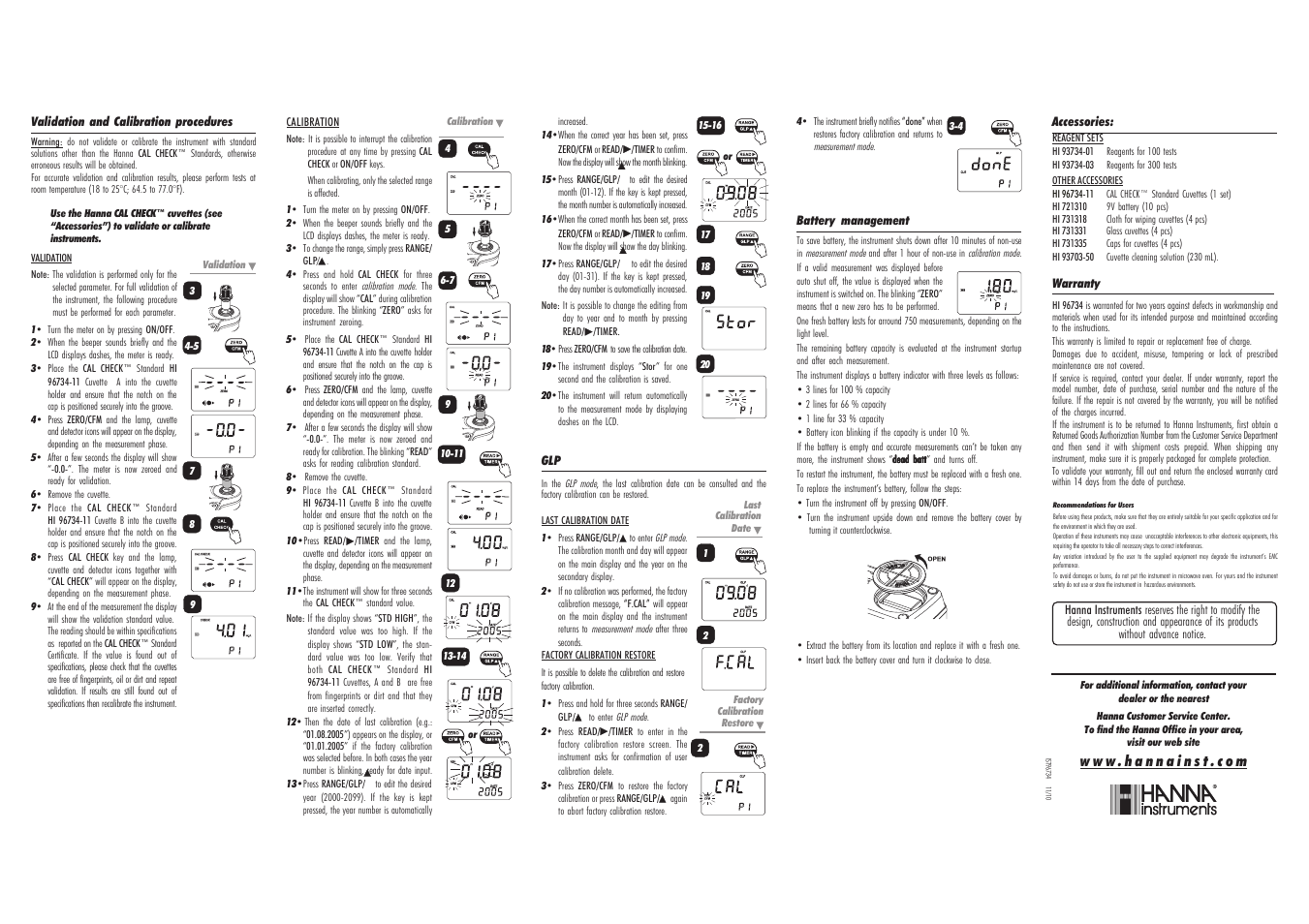 Hanna Instruments HI 96734 User Manual | Page 2 / 2