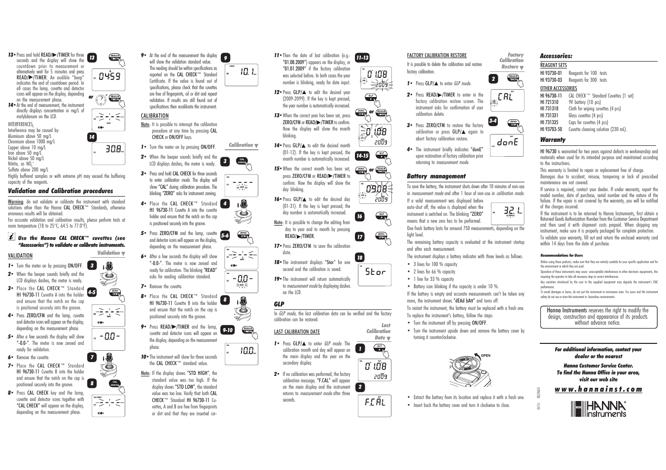 Hanna Instruments HI 96730 User Manual | Page 2 / 2