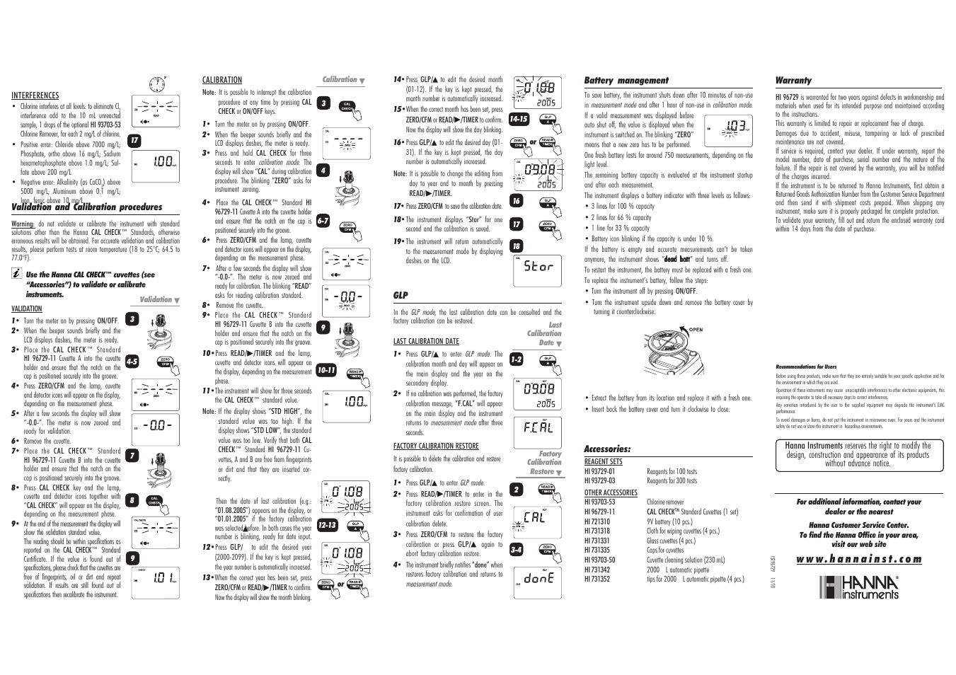 Hanna Instruments HI 96729 User Manual | Page 2 / 2