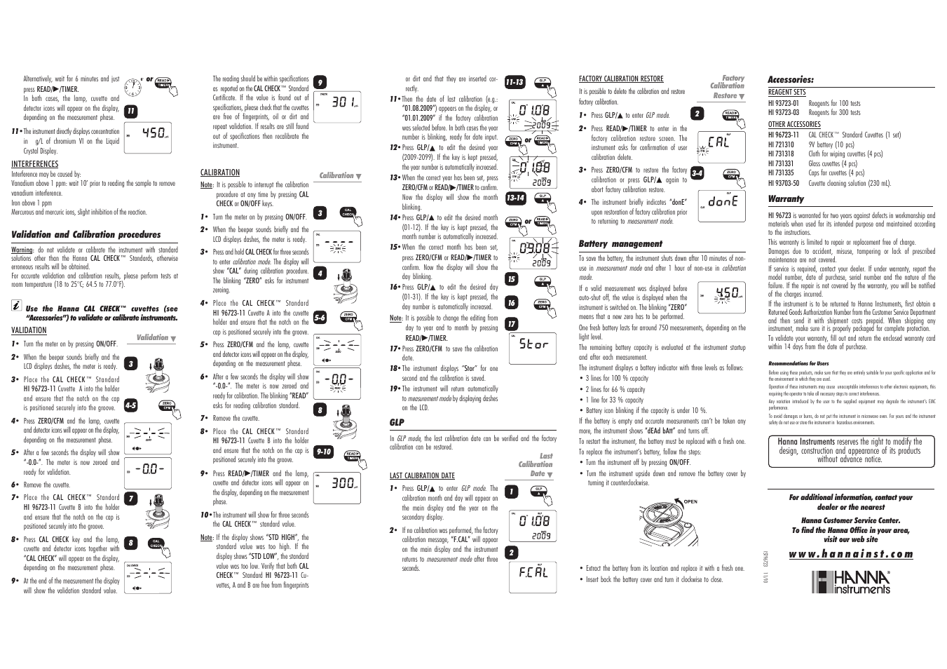 Hanna Instruments HI 96723 User Manual | Page 2 / 2