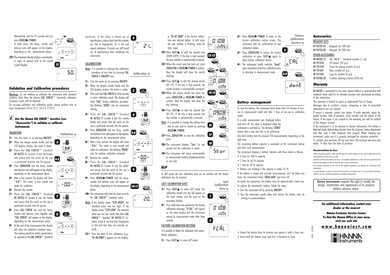 Hanna Instruments HI 96722 User Manual | Page 2 / 2