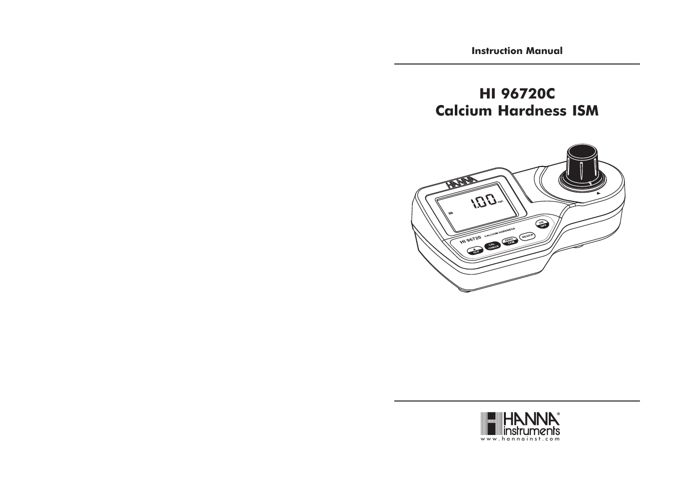 Hanna Instruments HI 96720 User Manual | 13 pages