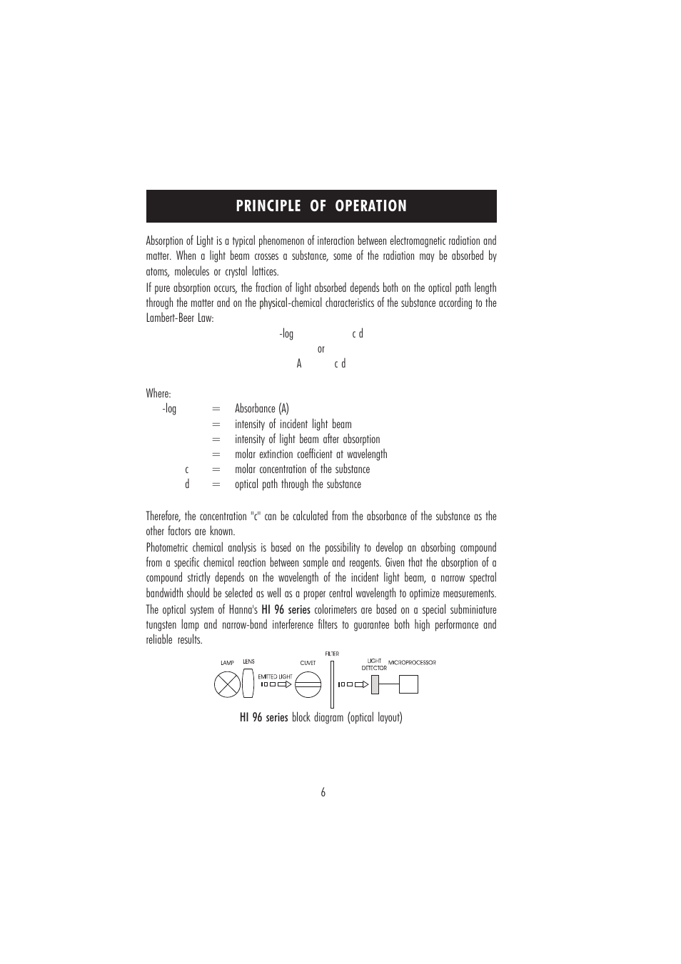 Principle of operation | Hanna Instruments HI 96719 User Manual | Page 6 / 24