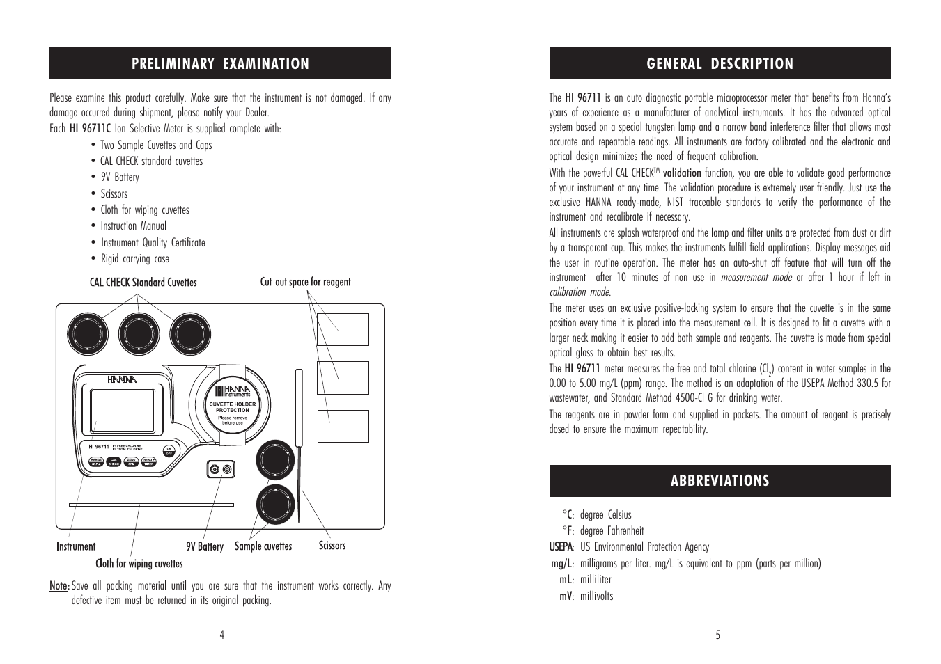 Hanna Instruments HI 96711 User Manual | Page 3 / 15
