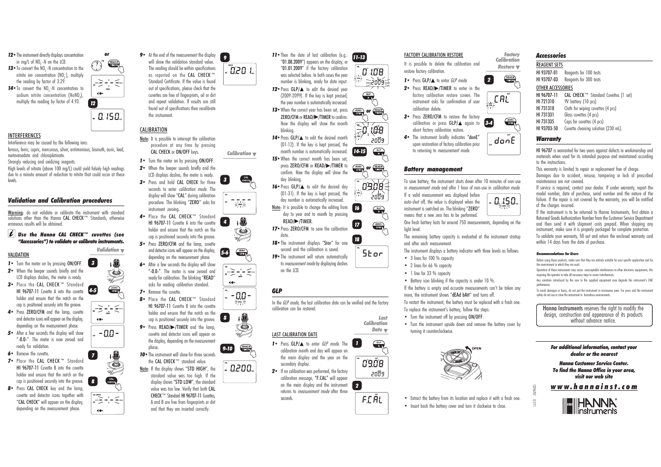Hanna Instruments HI 96707 User Manual | Page 2 / 2