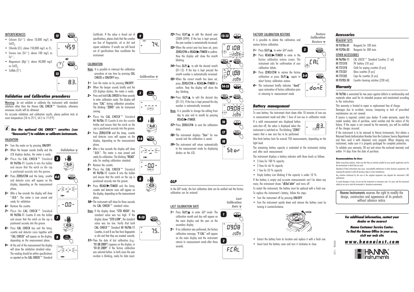Hanna Instruments HI 96706 User Manual | Page 2 / 2
