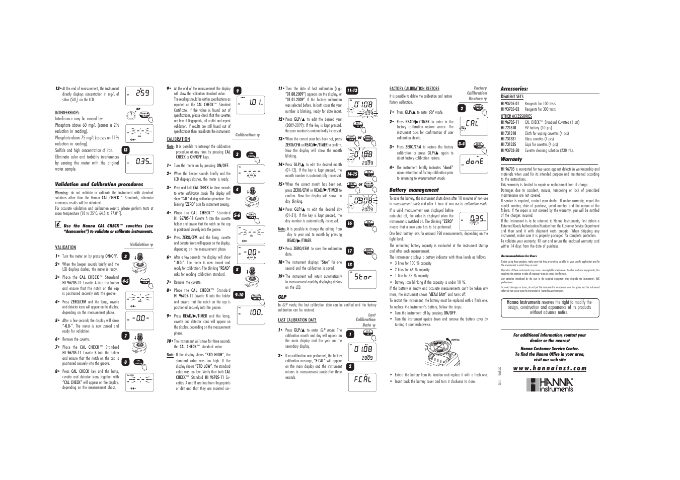 Hanna Instruments HI 96705 User Manual | Page 2 / 2