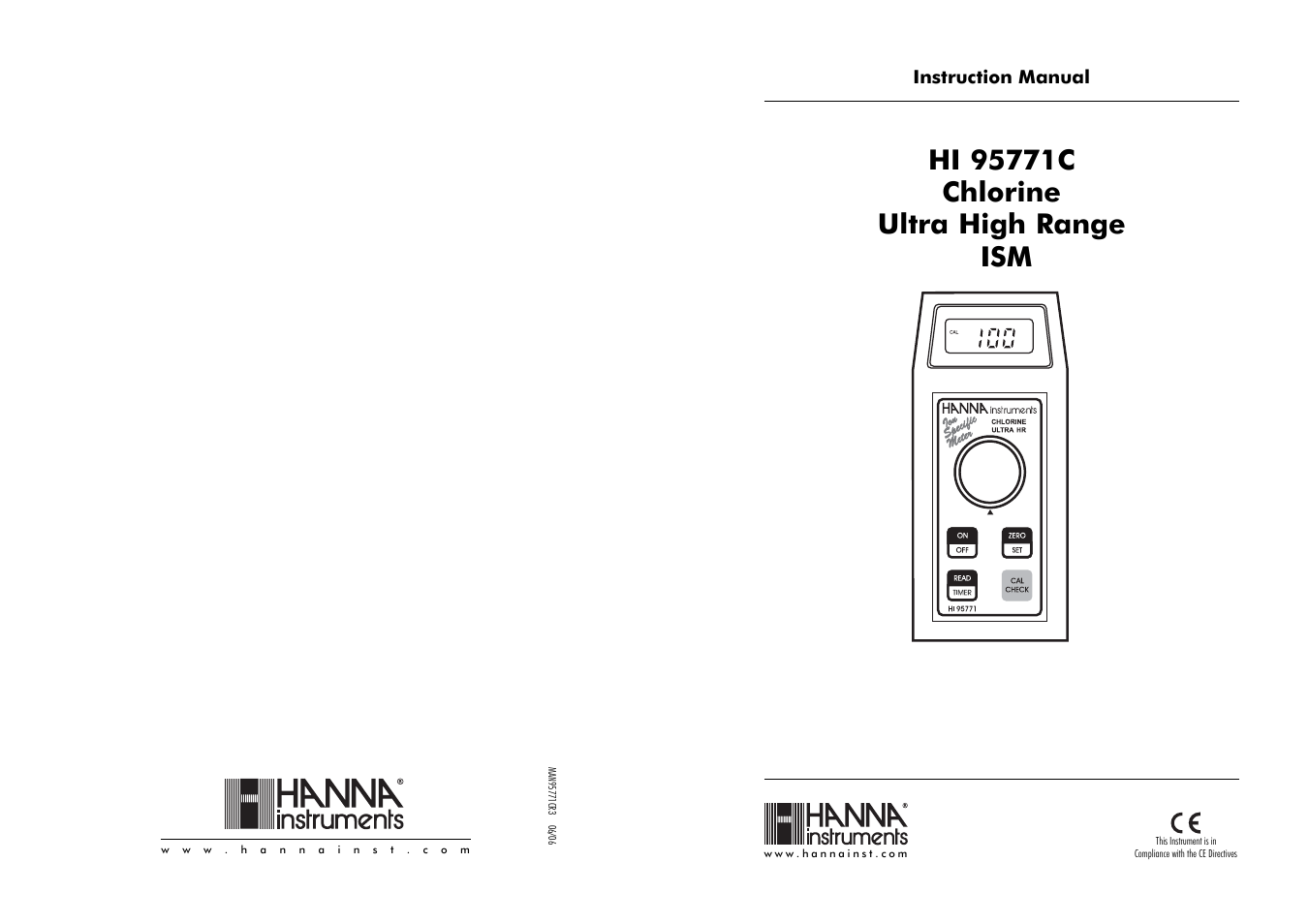 Hanna Instruments HI 95771 User Manual | 12 pages