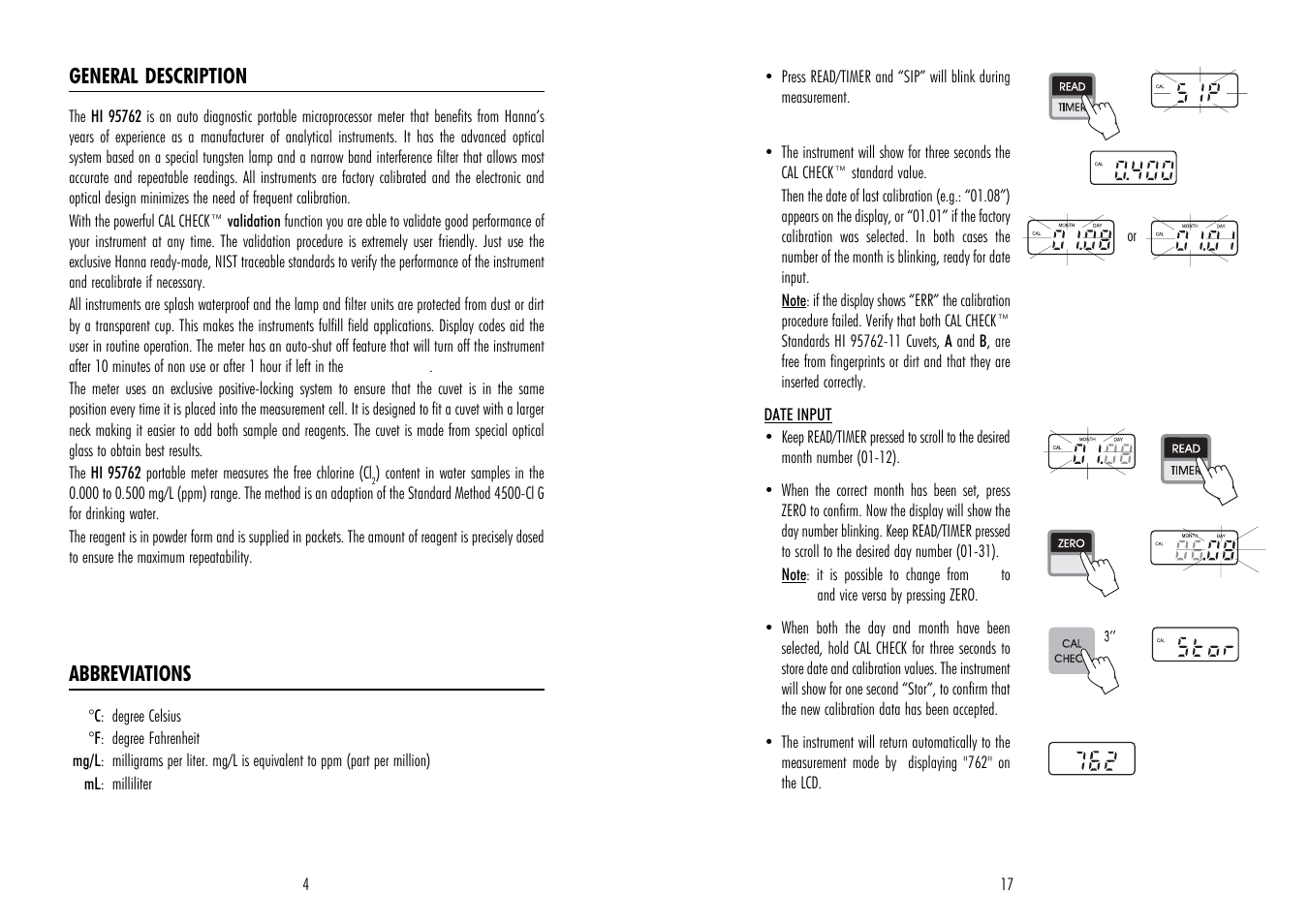 Hanna Instruments HI 95762 User Manual | Page 4 / 10