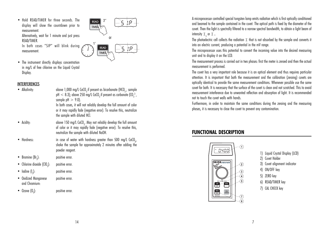 Functional description | Hanna Instruments HI 95762 User Manual | Page 7 / 10
