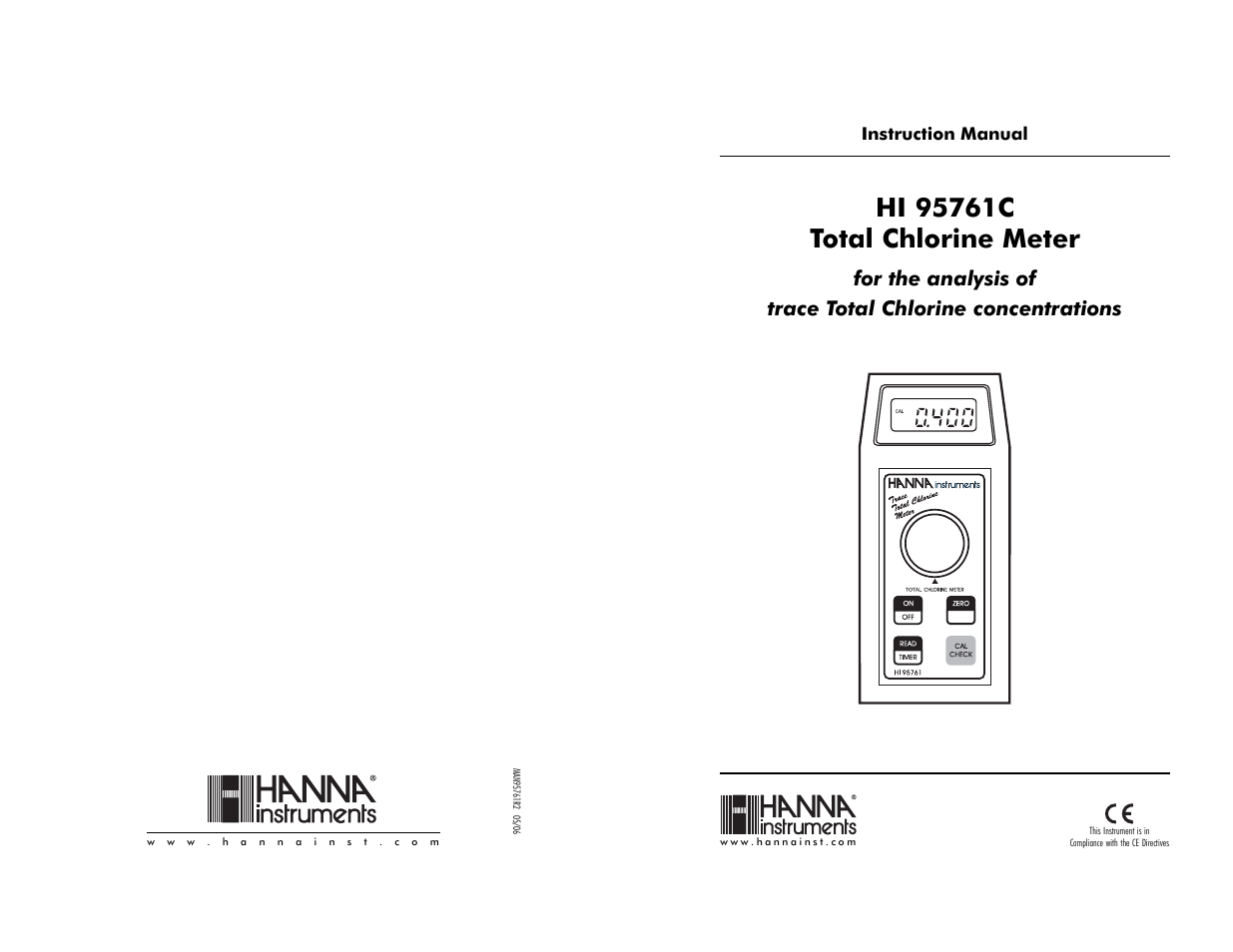 Hanna Instruments HI 95761 User Manual | 10 pages