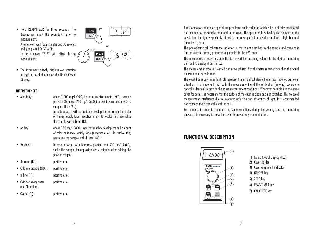 Functional description | Hanna Instruments HI 95761 User Manual | Page 7 / 10