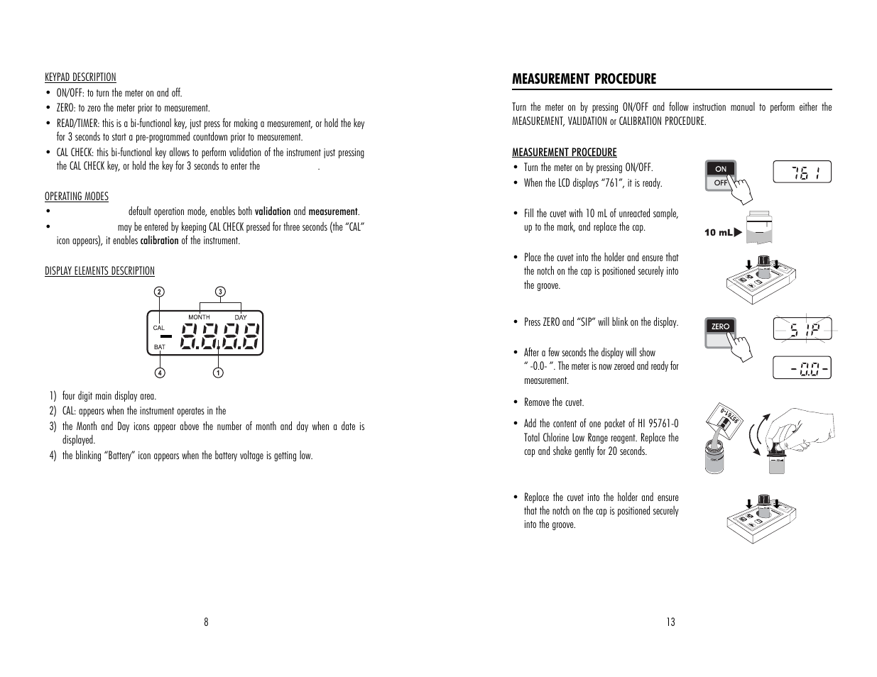 Hanna Instruments HI 95761 User Manual | Page 8 / 10
