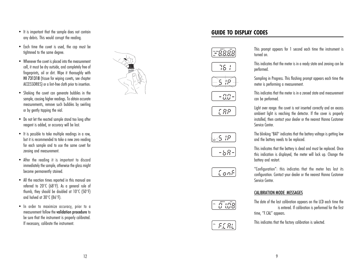 Hanna Instruments HI 95761 User Manual | Page 9 / 10