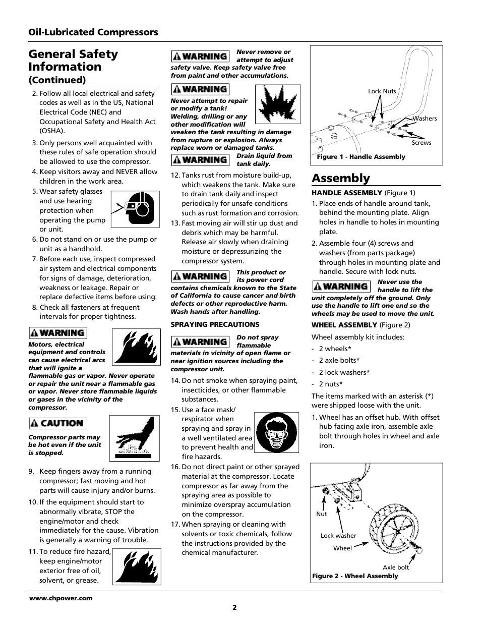 Campbell Hausfeld IN615601AV User Manual | Page 2 / 24