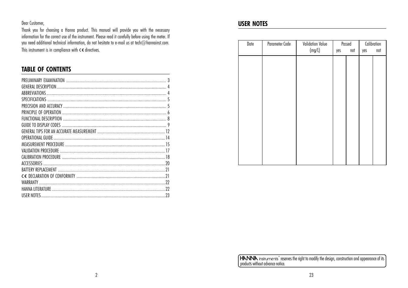 Hanna Instruments HI 95734 User Manual | Page 2 / 12