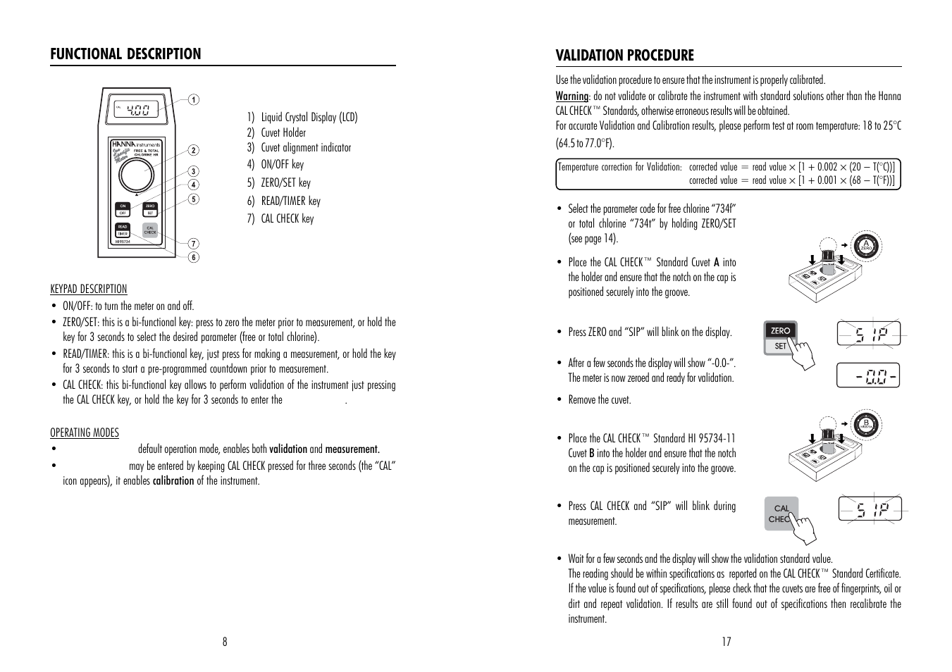 Hanna Instruments HI 95734 User Manual | Page 8 / 12