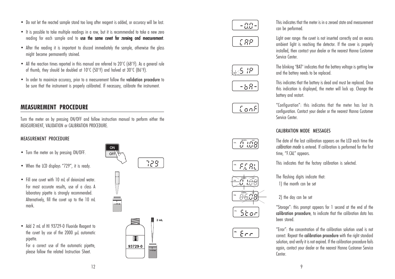 Hanna Instruments HI 95729 User Manual | Page 9 / 10