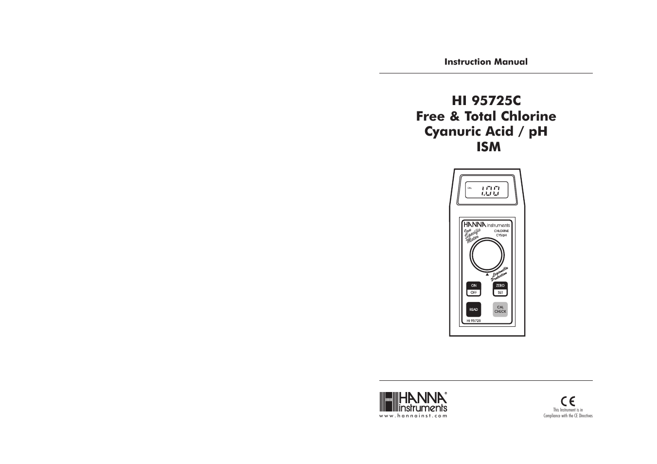 Hanna Instruments HI 95725C User Manual | 15 pages