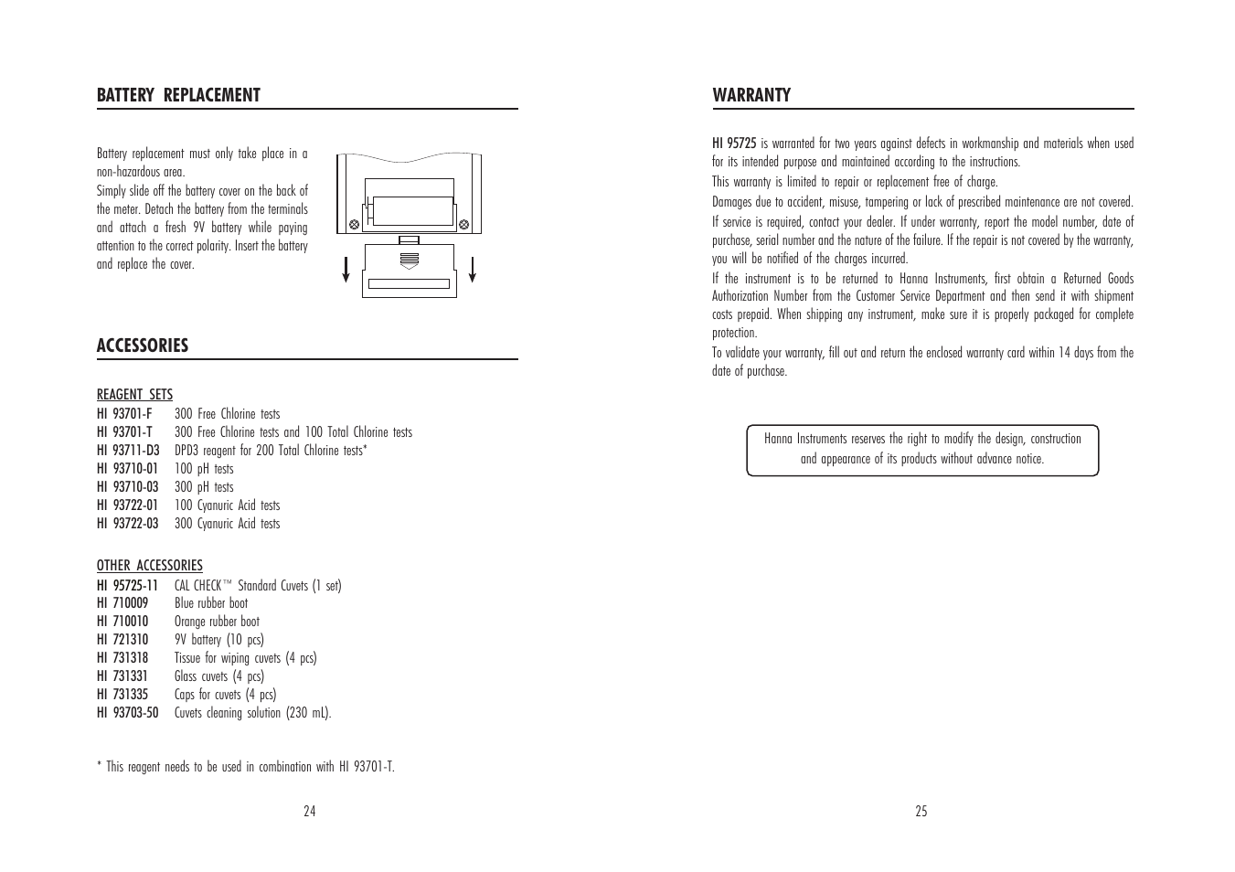 Hanna Instruments HI 95725C User Manual | Page 13 / 15