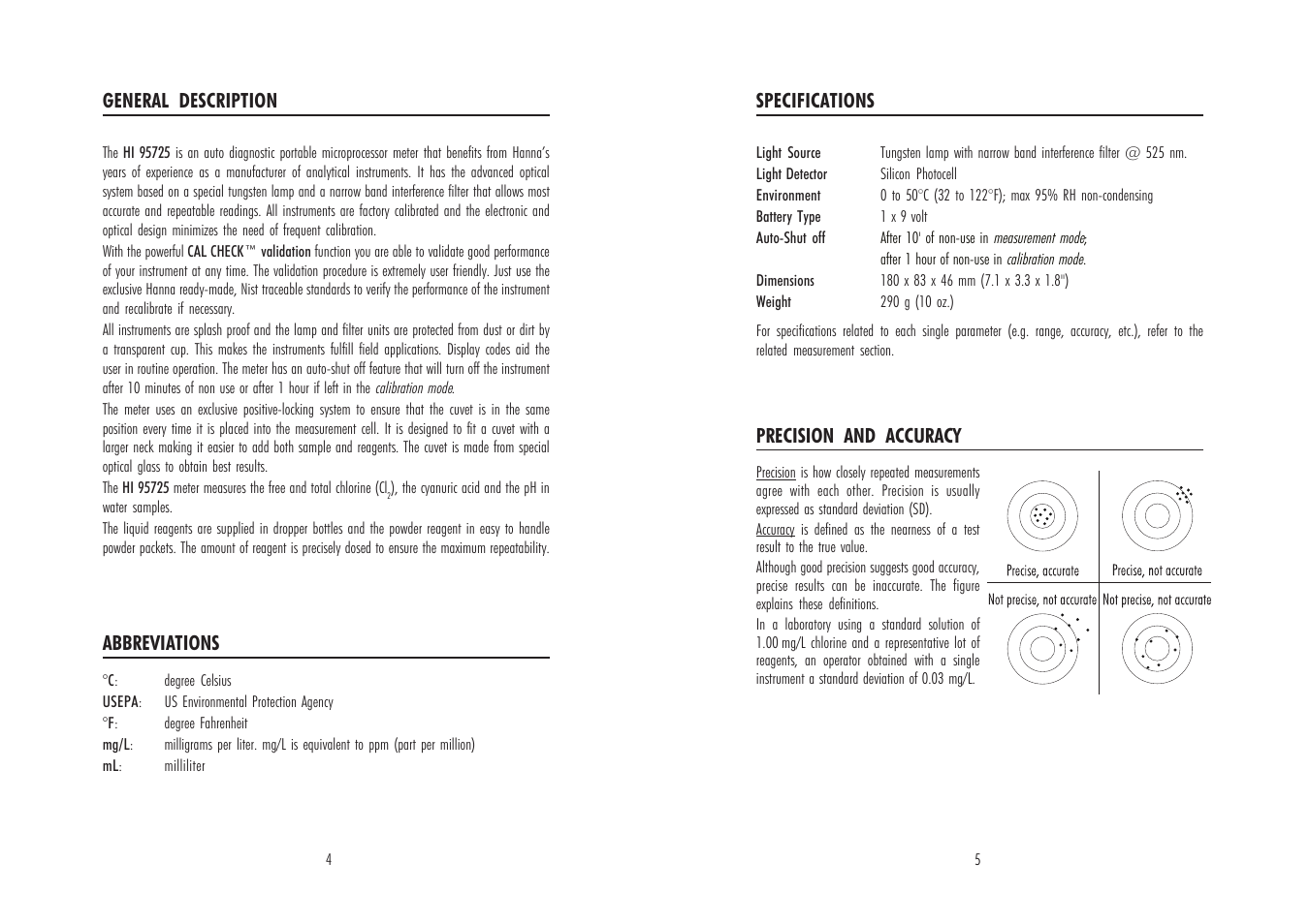 Hanna Instruments HI 95725C User Manual | Page 3 / 15
