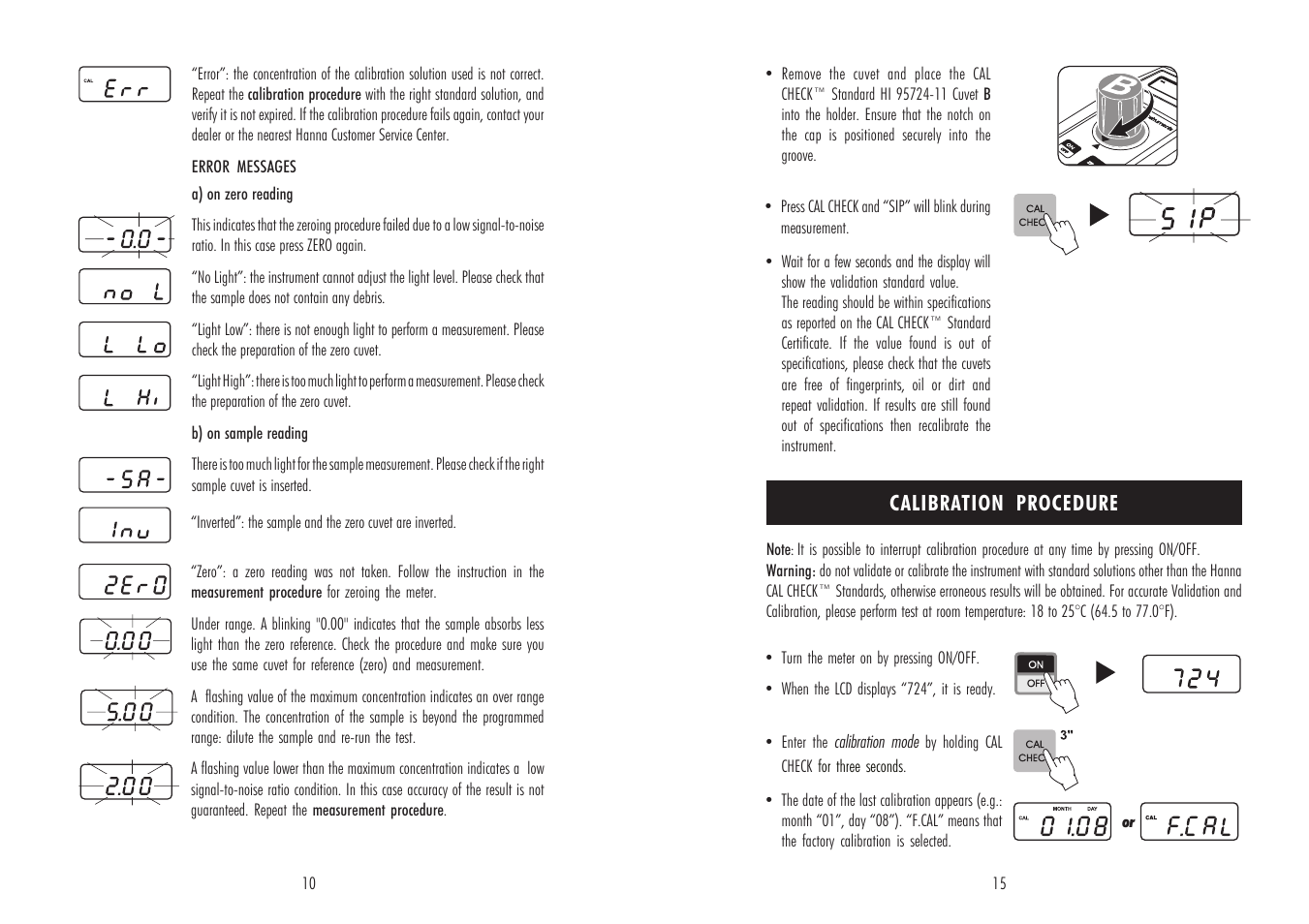 Hanna Instruments HI 95724 User Manual | Page 10 / 12