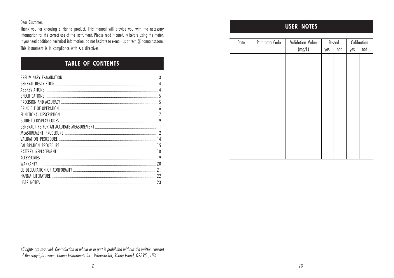 Hanna Instruments HI 95724 User Manual | Page 2 / 12