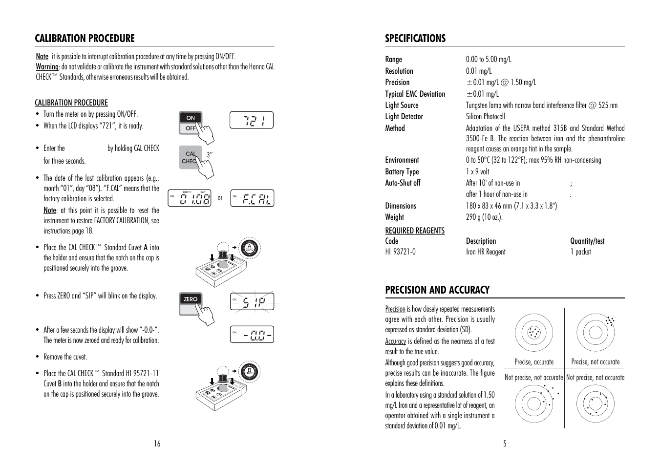 Hanna Instruments HI 95721 User Manual | Page 5 / 10