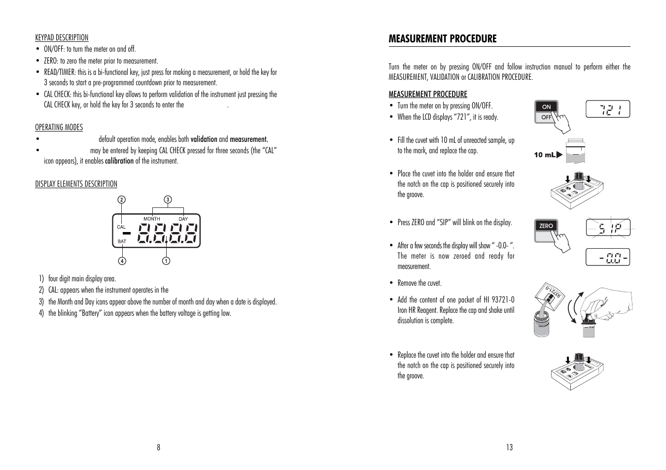 Hanna Instruments HI 95721 User Manual | Page 8 / 10