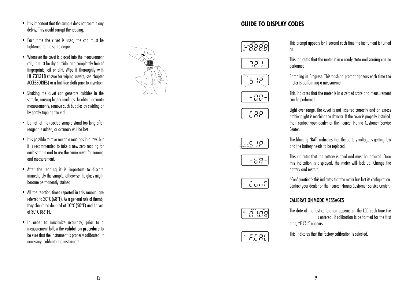 Hanna Instruments HI 95721 User Manual | Page 9 / 10