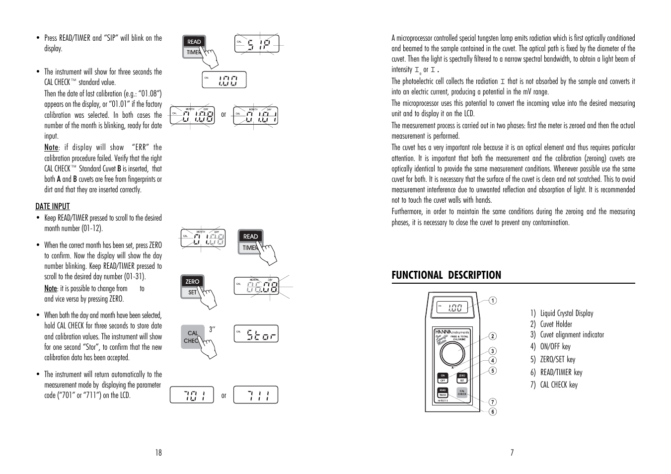Hanna Instruments HI 95711 User Manual | Page 7 / 12