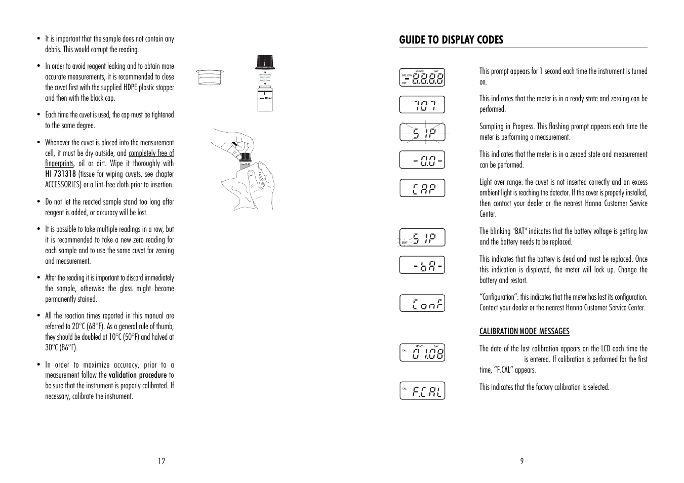 Hanna Instruments HI 95707 User Manual | Page 9 / 10